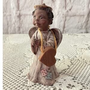 Vintage 1990 Sarah’s Attic Pansy Black Heritage Angel